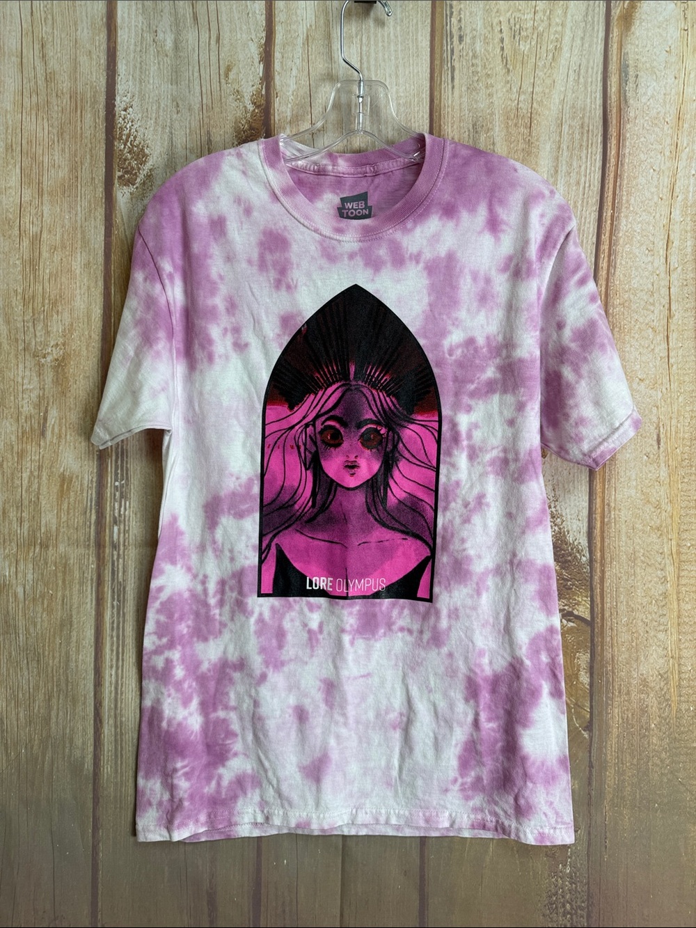 Olympus Pink Tie-Dye Persephone Graphic Tee Size Medium - Picture 4 of 10